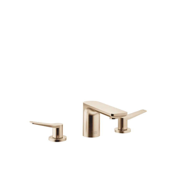 LISSÉ Three-hole basin mixer with pop-up waste - Brushed Light Gold - 20 713 845-27 0010