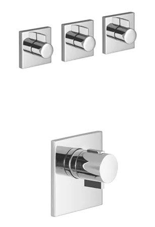 SYMETRICS xTOOL Thermostat module - Brushed Light Gold - Set containing 4 articles
