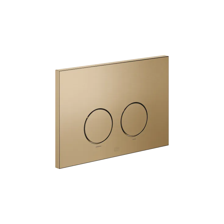 Flush plate for concealed WC cisterns made by Geberit round - Brushed Dark Brass - 12 665 979-39