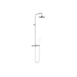 TARA Showerpipe without hand shower FlowReduce 220 mm - Brushed Platinum - 26 633 892-06