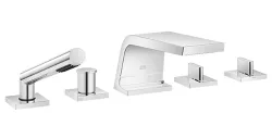 CL.1 Five-hole bath mixer for deck mounting with diverter - Chrome - Set containing 5 articles
