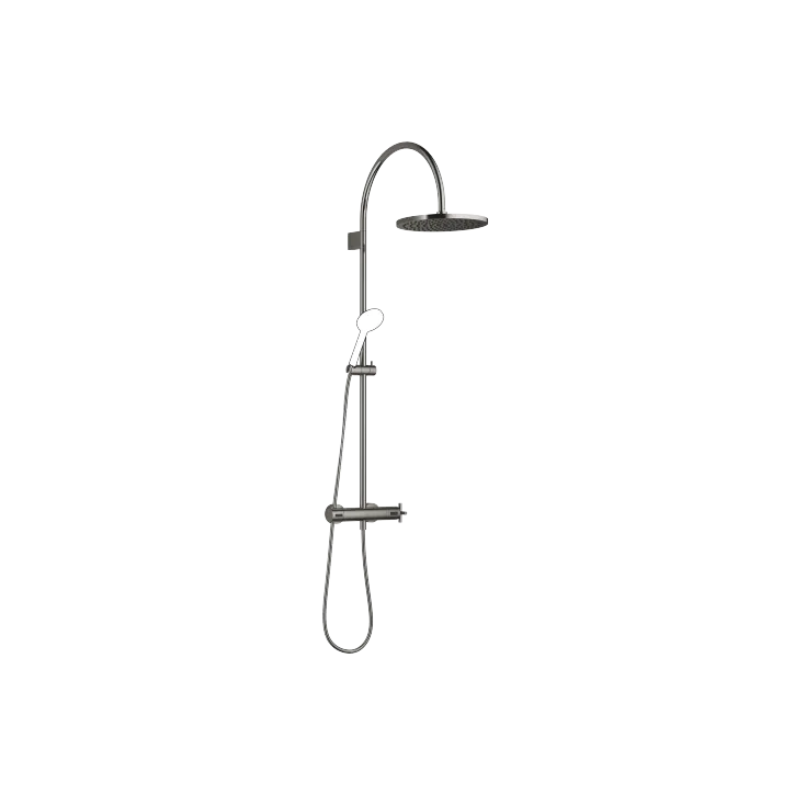 TARA Shower pipe with shower thermostat without hand shower 300 mm - Dark Chrome - 34 460 892-19