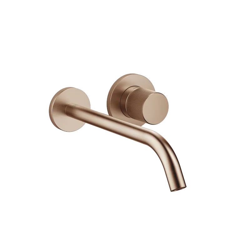 META META PURE Wall-mounted single-lever basin mixer without pop-up waste - Brushed Bronze - 36 861 664-42