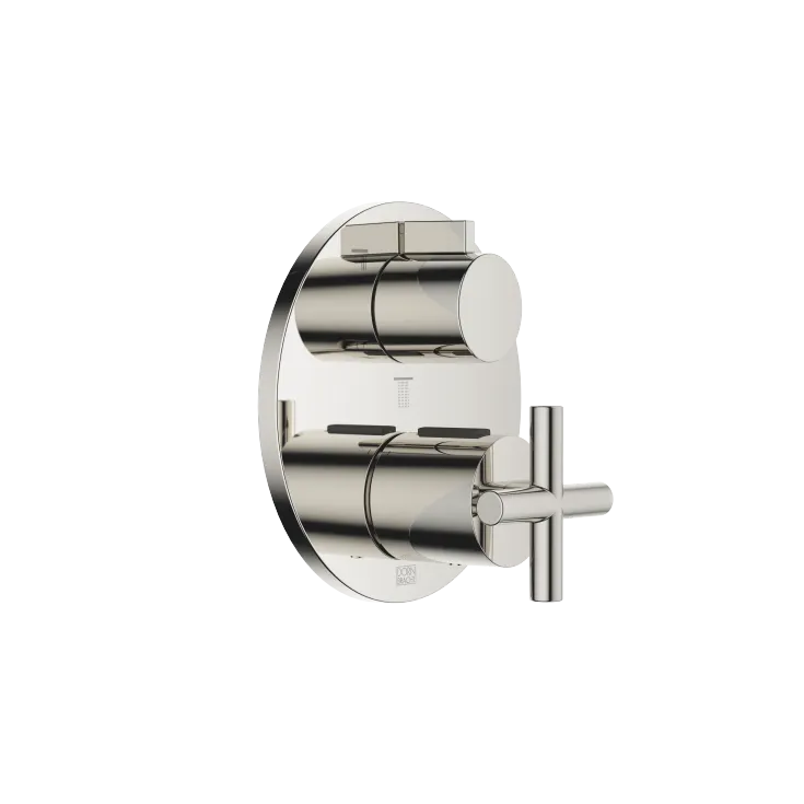 TARA Concealed thermostat with three function volume control - Platinum - 36 427 892-08