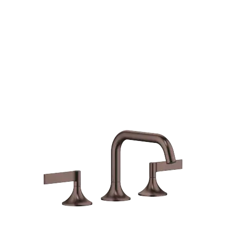VAIA Mélangeur lavabo à 3 trous avec garniture d'écoulement - Dark Bronze brossé (PVD) - 20 705 819-43