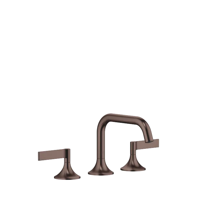 VAIA Three-hole basin mixer with pop-up waste - Brushed Dark Bronze (PVD) - 20 705 819-43