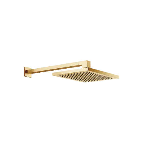 Soffione a pioggia con fissaggio a muro 300 x 240 mm - Oro spazzolato (PVD) - 28 761 980-37