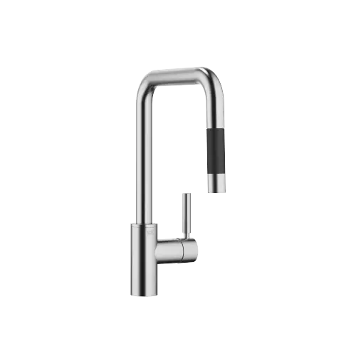 META SQUARE Single-lever mixer pull-down with spray function - Brushed Chrome - 33 870 861-93 0010