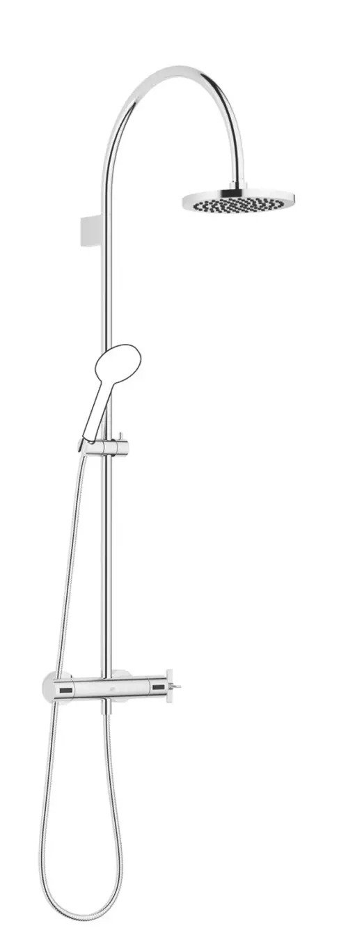 VAIA Showerpipe mit Brause-Thermostat ohne Handbrause FlowReduce - Dark Bronze gebürstet (PVD) - 34 459 809-43