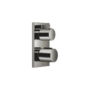 Thermostat à encastrer avec réglage de débit et robinet d'arrêt intégré - Dark Chrome - 36 425 670-19