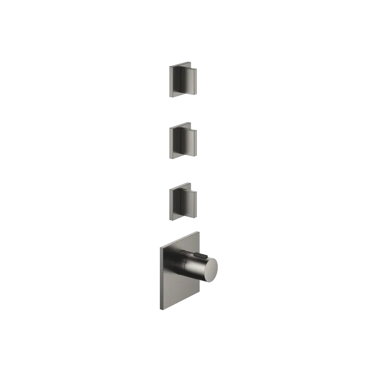 MEM xTOOL Thermostat module with 3 valves - Brushed Dark Platinum - Set containing 4 articles