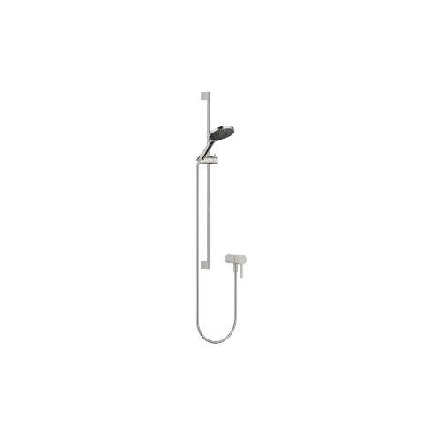 Concealed single-lever mixer with integrated shower connection with shower set - Platinum - Set containing 2 articles