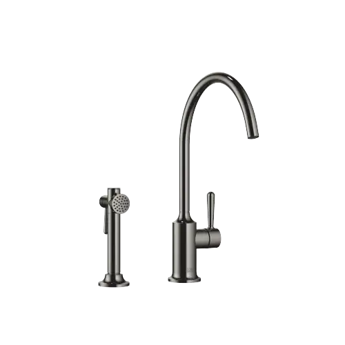 VAIA Single-lever mixer with rinsing spray set - Dark Chrome - Set containing 2 articles
