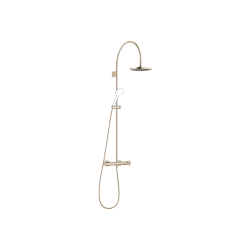 VAIA Shower pipe with shower thermostat without hand shower FlowReduce 220 mm - Brushed Champagne (22kt Gold) - 34 464 809-46 0050