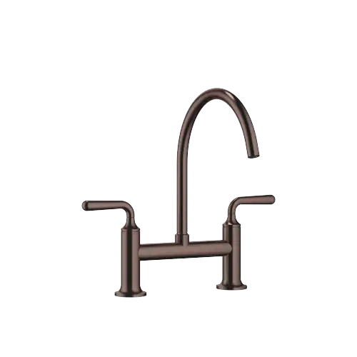 VAIA Two-hole bridge mixer For sprayer / professional sprayer - Brushed Dark Bronze (PVD) - 19 815 809-43 0010
