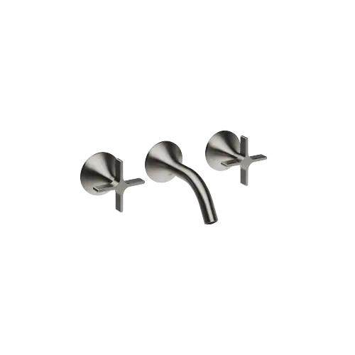 VAIA Wall-mounted basin mixer without pop-up waste - Brushed Dark Platinum - 36 702 809-99