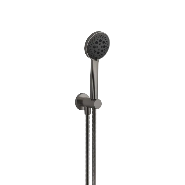 Juego de ducha de mano con soporte de ducha integrado FlowReduce - Dark Platinum cepillado - 27 813 660-99 0010
