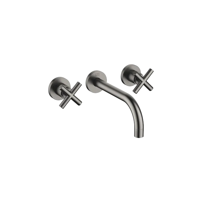 TARA Wall-mounted basin mixer without pop-up waste - Brushed Dark Platinum - 36 712 892-99