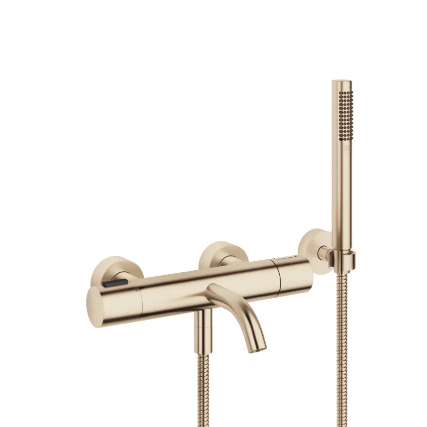 META Brushed Champagne (22kt Gold) Tub faucets Tub thermostat for wall