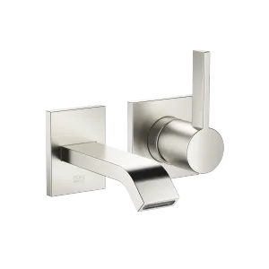IMO Wall-mounted single-lever basin mixer without pop-up waste - Brushed Platinum - 36 860 670-06