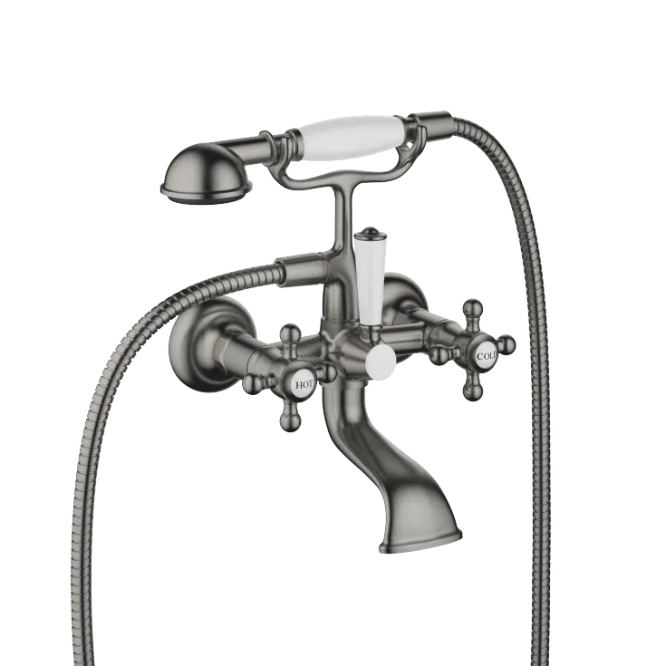 MADISON Bath mixer for wall mounting with hand shower set - Brushed Dark Platinum - 25 023 360-99