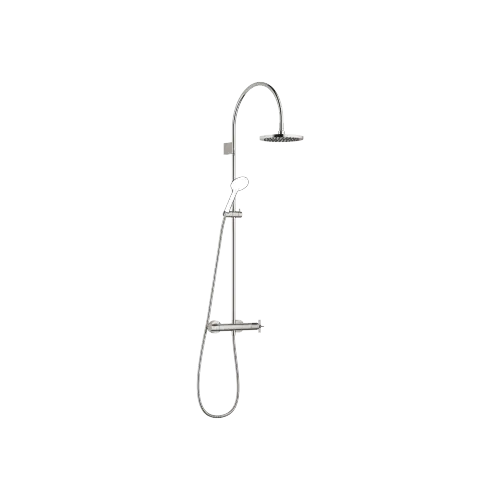 VAIA Showerpipe mit Brause-Thermostat ohne Handbrause FlowReduce 220 mm - Platin - 34 464 809-08