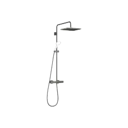 Showerpipe mit Brause-Thermostat ohne Handbrause FlowReduce 300 x 240 mm - Dark Chrome - 34 463 980-19