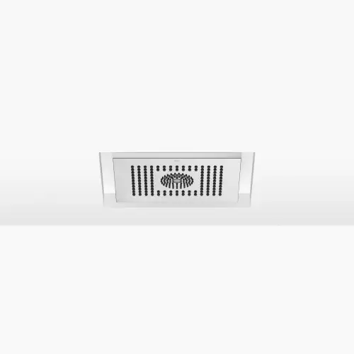 Rain shower flush mounted with light 11-3/4" x 9-1/2" - Brushed Chrome - 28 044 980-93 0010