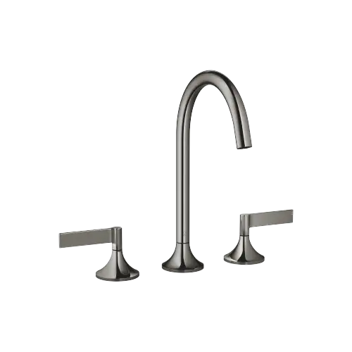 VAIA Mélangeur lavabo à 3 trous avec garniture d'écoulement - Dark Chrome - 20 713 819-19 0010