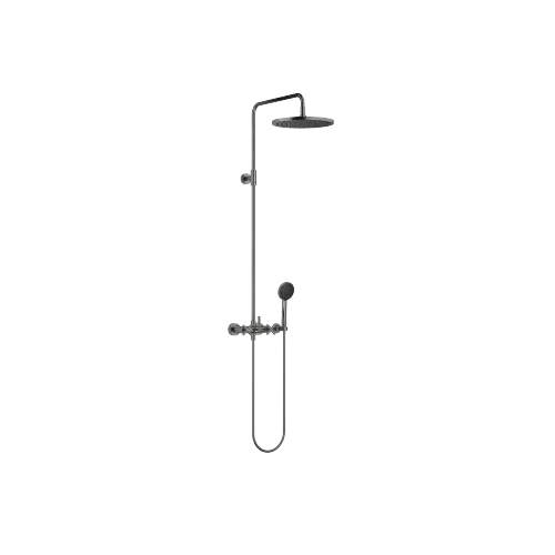 TARA Application Showerpipe avec mélangeur de douche 300 mm - Dark Platinum brossé - Set contenant 2 articles