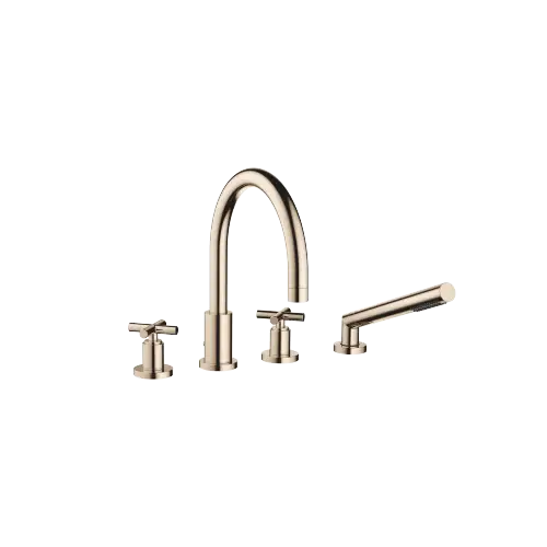 TARA Bath shower set for bath rim or tile edge installation - Champagne (22kt Gold) - 27 512 892-47