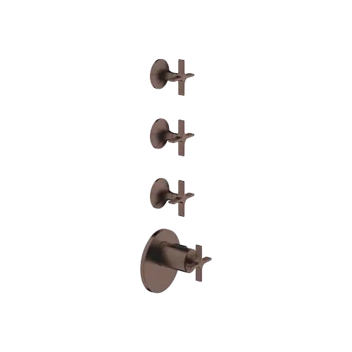 VAIA xTOOL Thermostat module with 3 valves - Brushed Dark Bronze (PVD) - Set containing 4 articles