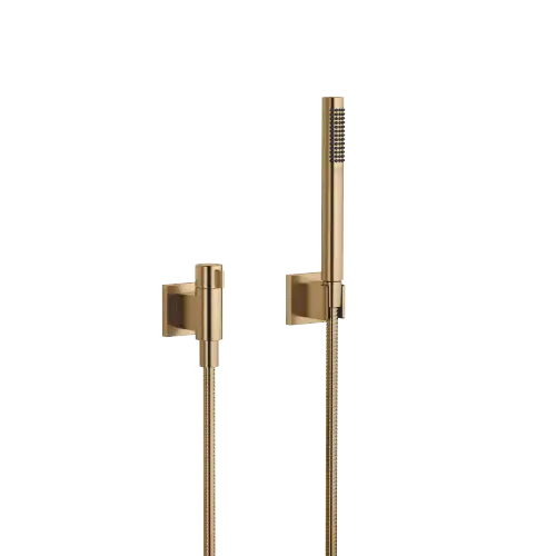 Hand shower set with individual rosettes with volume control - Brushed Dark Brass (PVD) - 27 809 985-39 0050