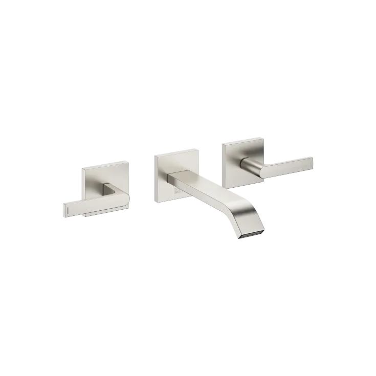 IMO Wall-mounted three-hole lavatory mixer without drain - Brushed Platinum - 36 712 671-06 0010