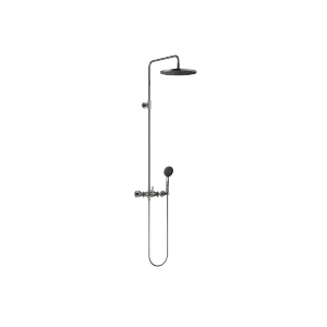 TARA Shower pipe with shower mixer 300 mm - Dark Chrome - Set containing 2 articles
