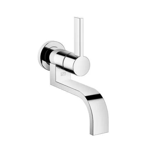 MEM Wall-mounted single-lever basin mixer without pop-up waste - Brushed Dark Bronze (PVD) - 36 805 782-43