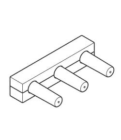 Concealed wall-mounted mixer spout on right - - 35 714 970 90