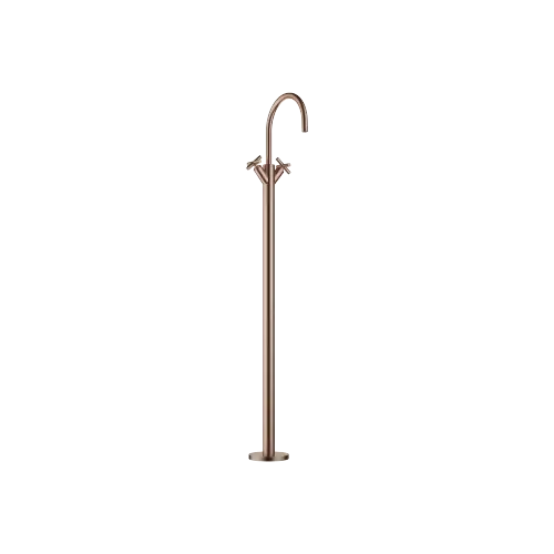 TARA Mélangeur de lavabo monotrou avec tube vertical sans garniture d’écoulement - Bronze brossé (PVD) - 22 585 892-42 0010