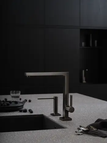 Dornbracht lot design series inspiration kitchen kitchen faucet brushed dark platinum