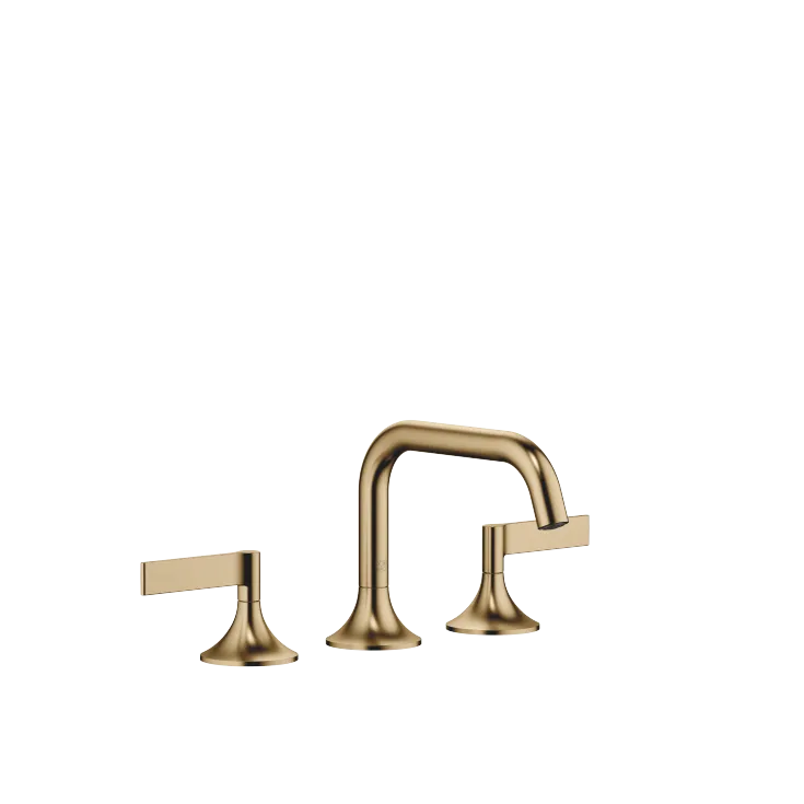 VAIA Mélangeur lavabo à 3 trous avec garniture d'écoulement - Dark Brass brossé - 20 705 819-39 0010